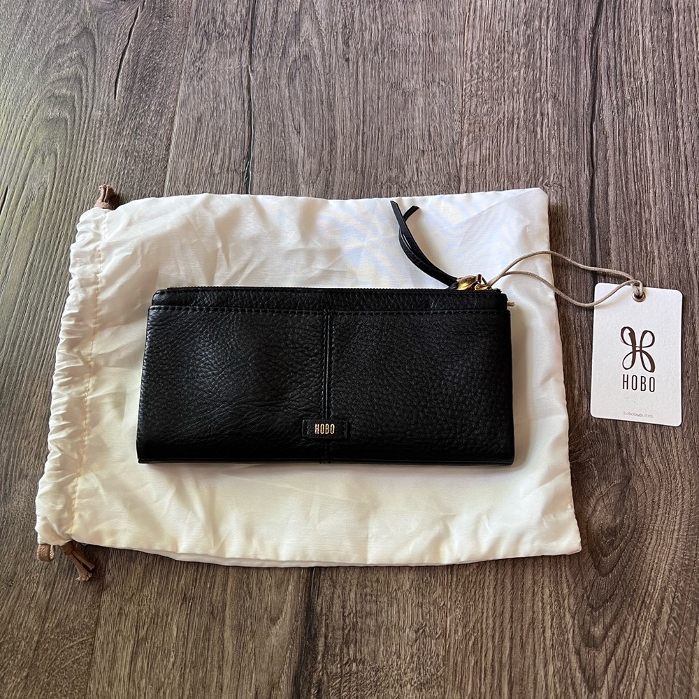 Hobo Black Leather Clutch